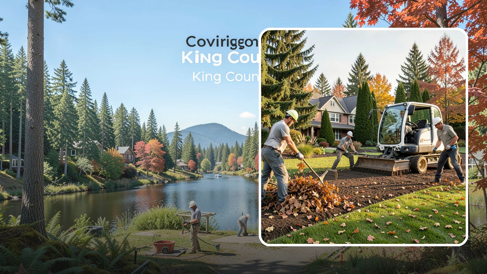Leaf Removal in Covington, King County, WA - Efficient leaf cleanup and removal that keeps lawns healthy and your property tidy through the fall.
