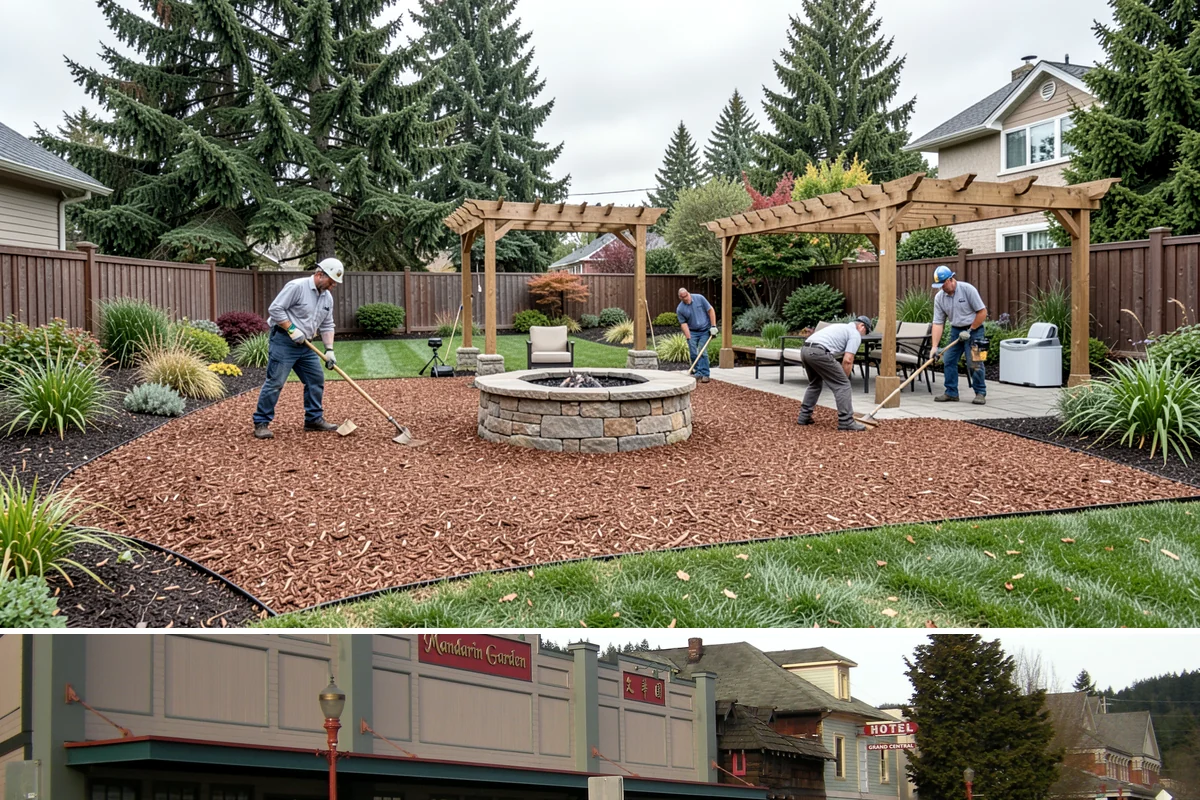 Leaf Removal in Issaquah, King County, WA - Done through the fall, often on a recurring schedule.