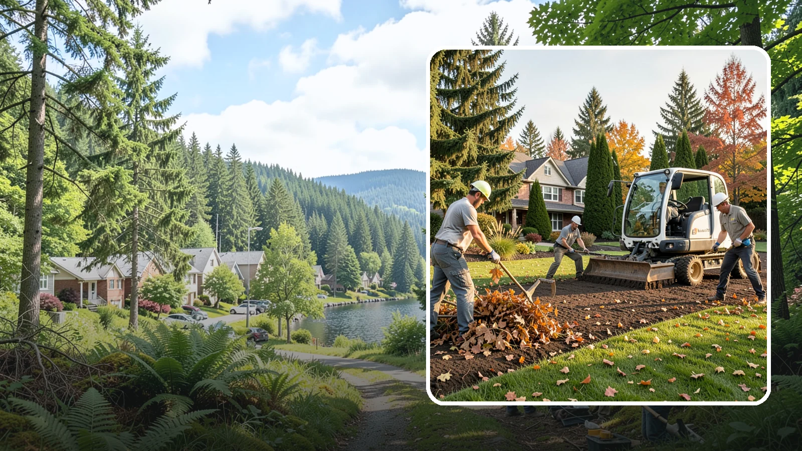 Leaf Removal in Lake Forest Park, King County, WA - Efficient leaf cleanup and removal that keeps lawns healthy and your property tidy through the fall.