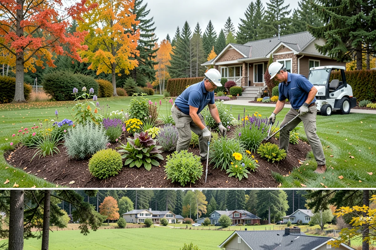 Leaf Removal in Lyman, Skagit County, WA - Done through the fall, often on a recurring schedule.