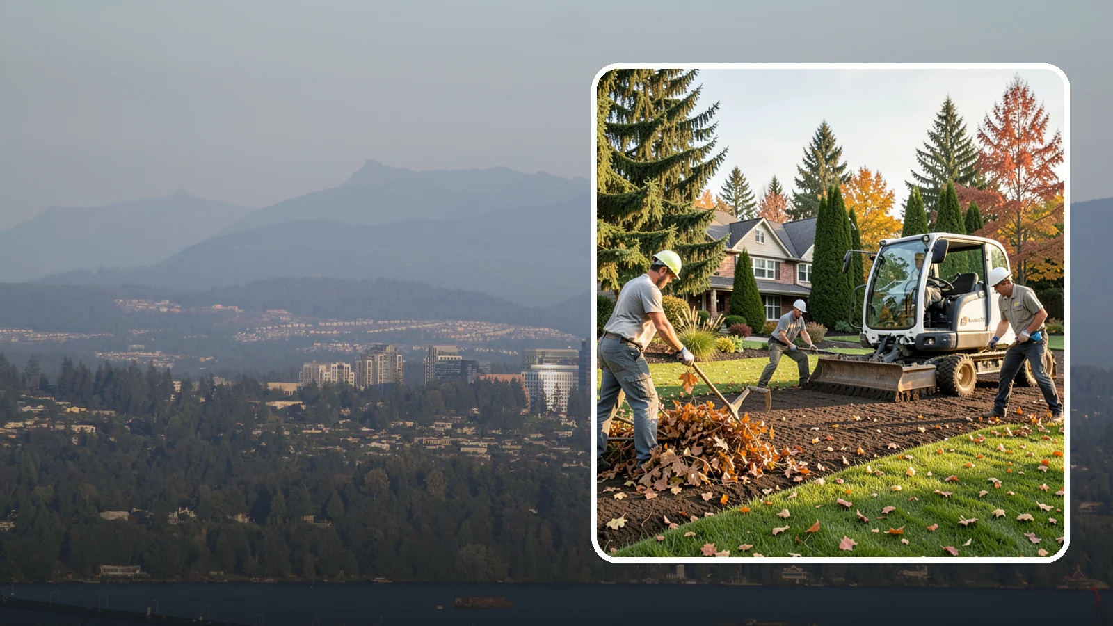 Leaf Removal in Medina, King County, WA - Efficient leaf cleanup and removal that keeps lawns healthy and your property tidy through the fall.