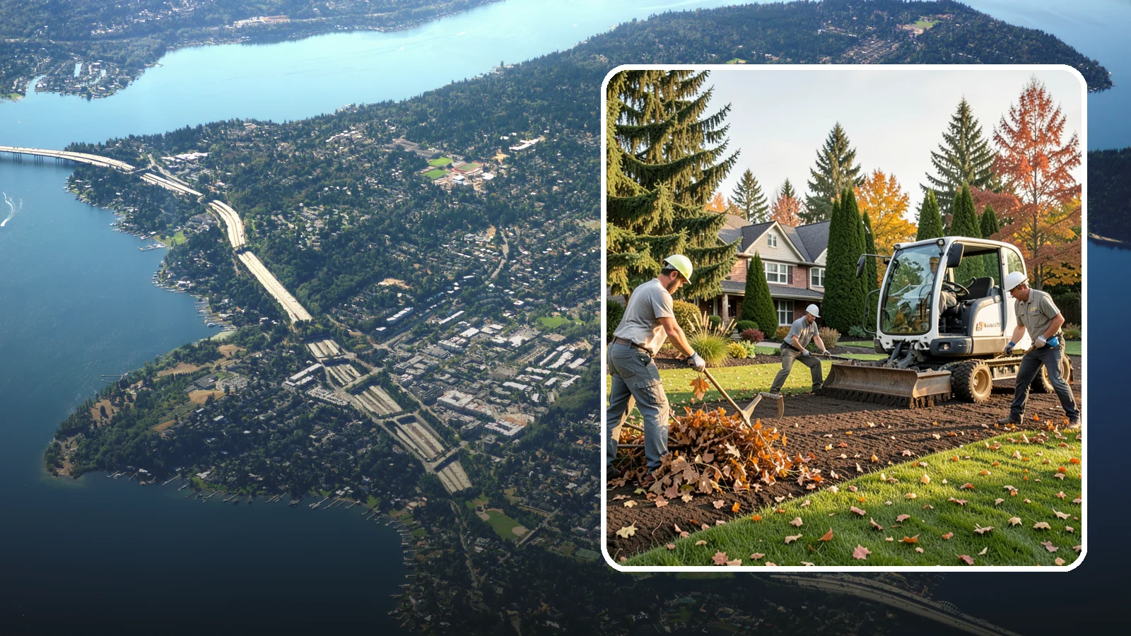 Leaf Removal in Mercer Island, King County, WA - Efficient leaf cleanup and removal that keeps lawns healthy and your property tidy through the fall.