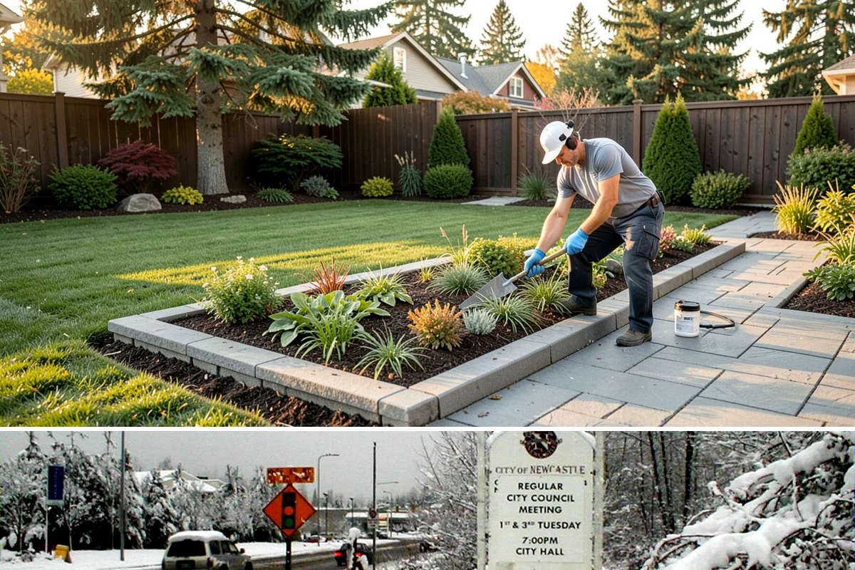 Leaf Removal in Newcastle, King County, WA - Done through the fall, often on a recurring schedule.