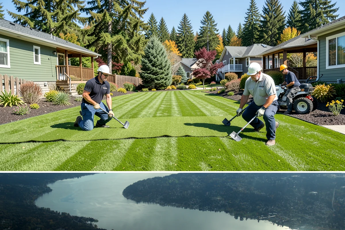 Leaf Removal in Sammamish, King County, WA - Done through the fall, often on a recurring schedule.