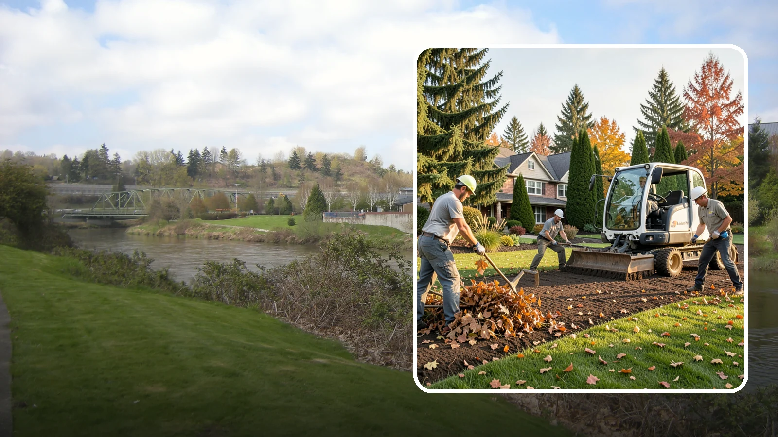 Leaf Removal in Tukwila, King County, WA - Efficient leaf cleanup and removal that keeps lawns healthy and your property tidy through the fall.