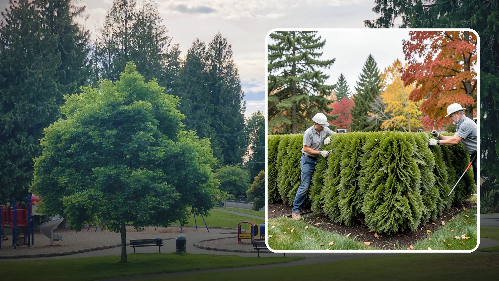 Leyland Cypress Trimming in Bonney Lake, Pierce County, WA - Expert Leyland cypress trimming that controls this fast-growing giant before it outgrows your yard and develops bare...