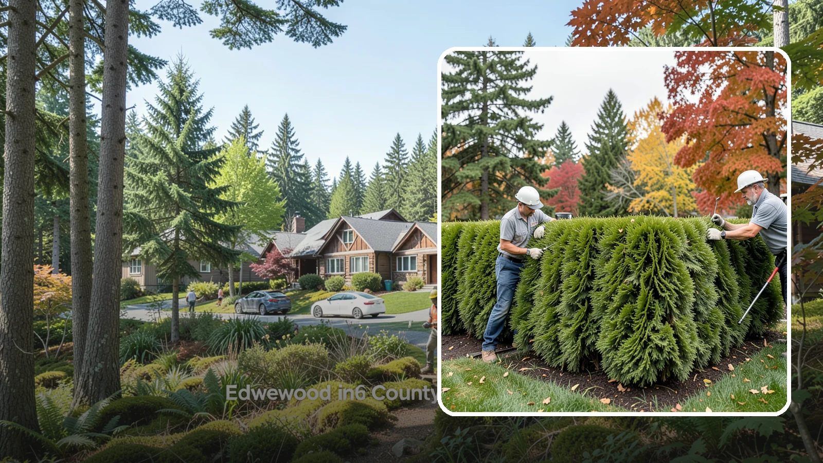 Leyland Cypress Trimming in Edgewood, Pierce County, WA - Expert Leyland cypress trimming that controls this fast-growing giant before it outgrows your yard and develops bare...