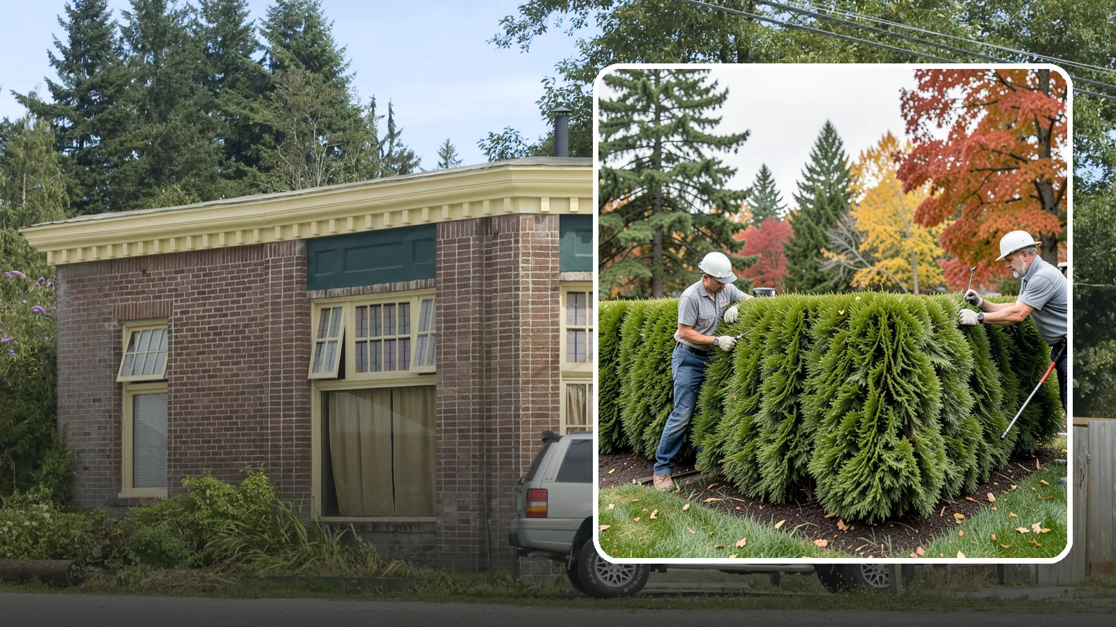Leyland Cypress Trimming in Hamilton, Skagit County, WA - Expert Leyland cypress trimming that controls this fast-growing giant before it outgrows your yard and develops bare...