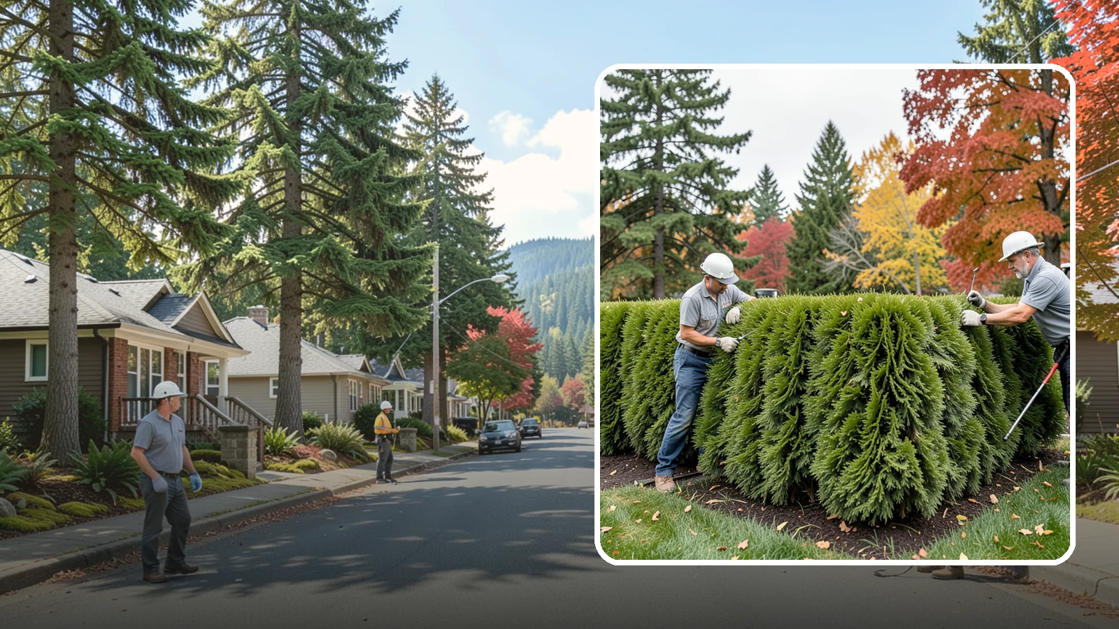 Leyland Cypress Trimming in Hunts Point, King County, WA - Expert Leyland cypress trimming that controls this fast-growing giant before it outgrows your yard and develops bare...