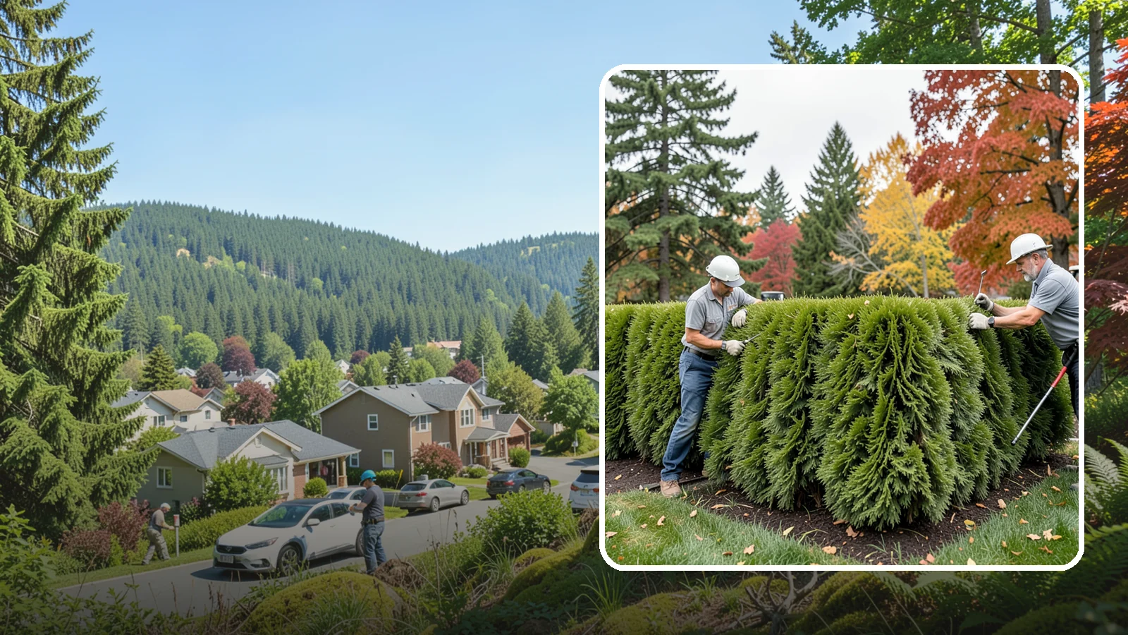 Leyland Cypress Trimming in Index, Snohomish County, WA - Expert Leyland cypress trimming that controls this fast-growing giant before it outgrows your yard and develops bare...
