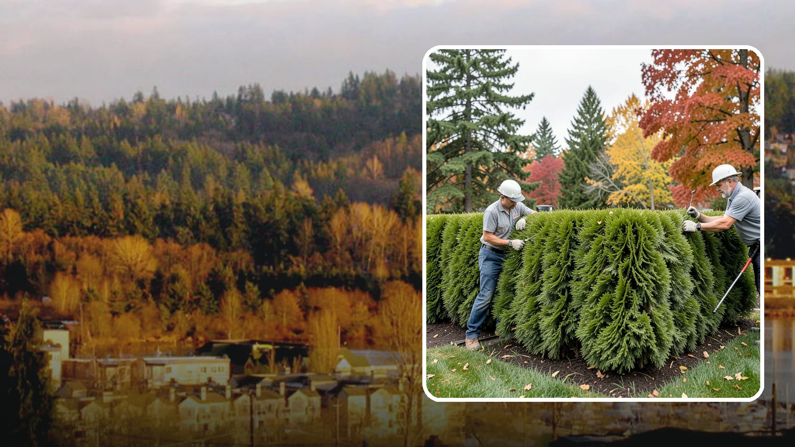 Leyland Cypress Trimming in Kenmore, King County, WA - Expert Leyland cypress trimming that controls this fast-growing giant before it outgrows your yard and develops bare...