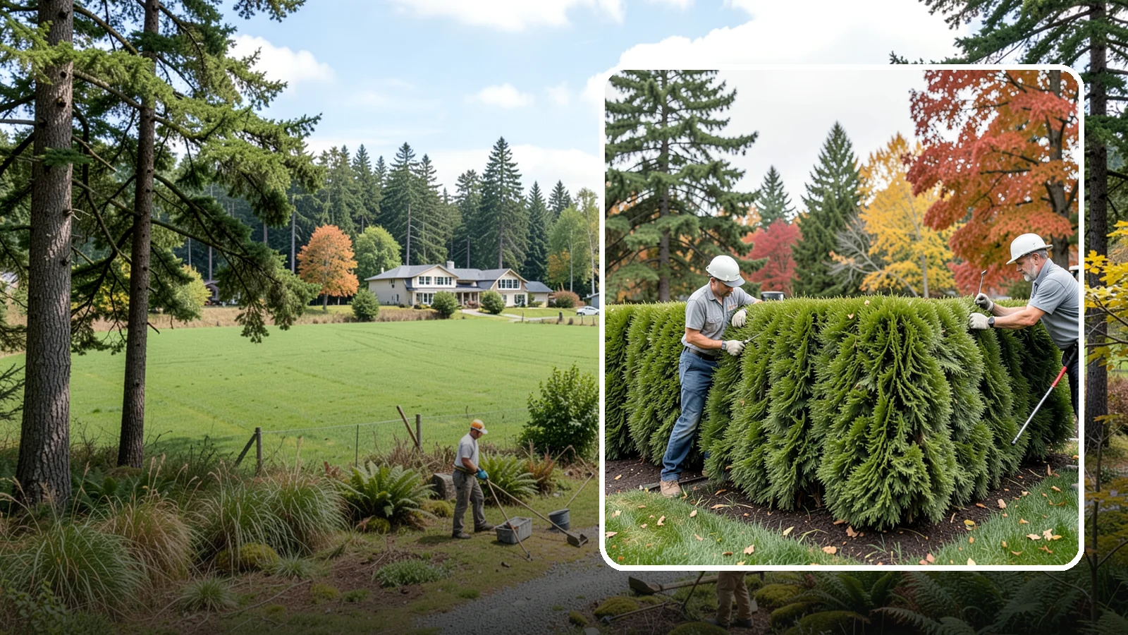 Leyland Cypress Trimming in Lyman, Skagit County, WA - Expert Leyland cypress trimming that controls this fast-growing giant before it outgrows your yard and develops bare...