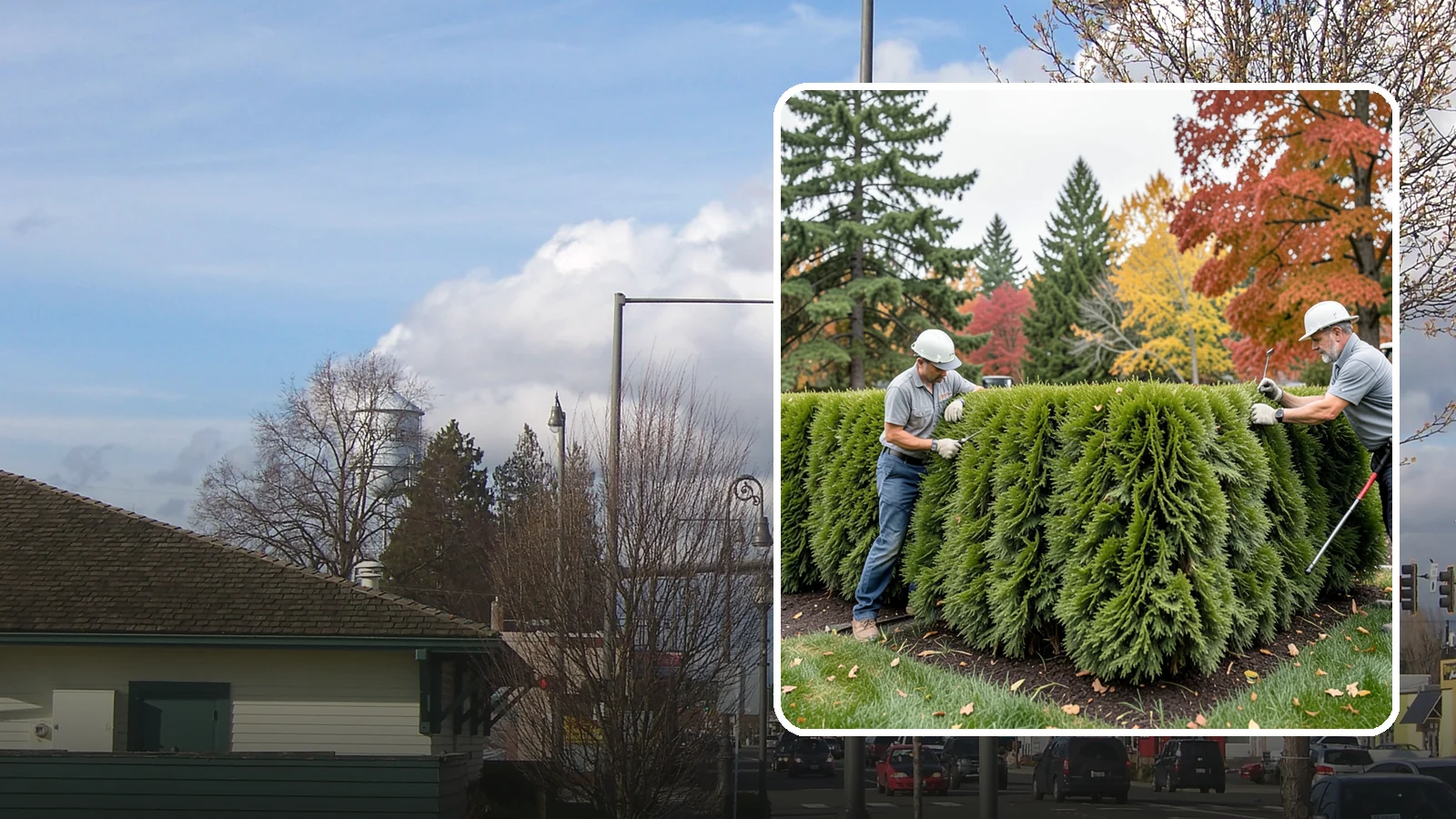 Leyland Cypress Trimming in Marysville, Snohomish County, WA - Expert Leyland cypress trimming that controls this fast-growing giant before it outgrows your yard and develops bare...