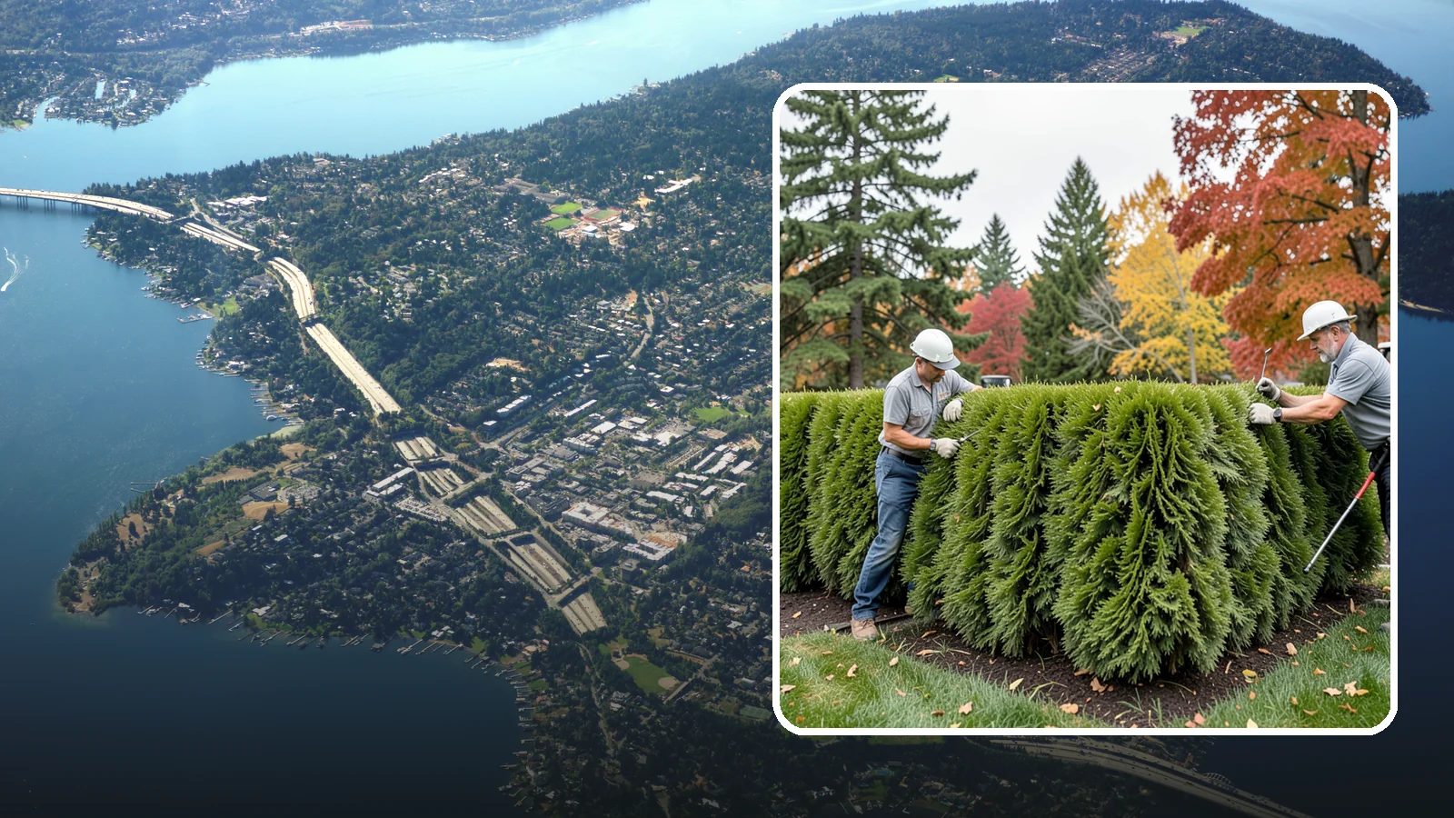 Leyland Cypress Trimming in Mercer Island, King County, WA - Expert Leyland cypress trimming that controls this fast-growing giant before it outgrows your yard and develops bare...