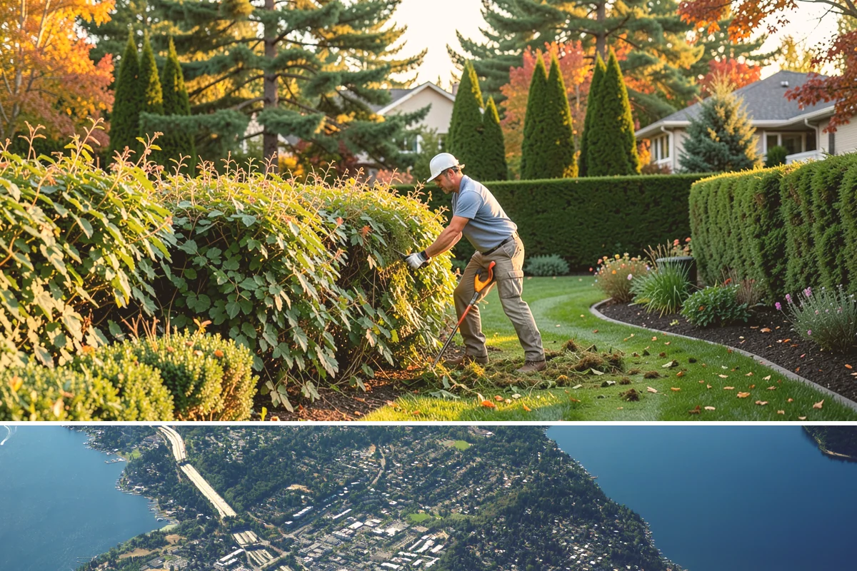 Leyland Cypress Trimming in Mercer Island, King County, WA - Trim in late spring and again in late summer to keep pace with vigorous PNW growth without stressing the tree before winter.