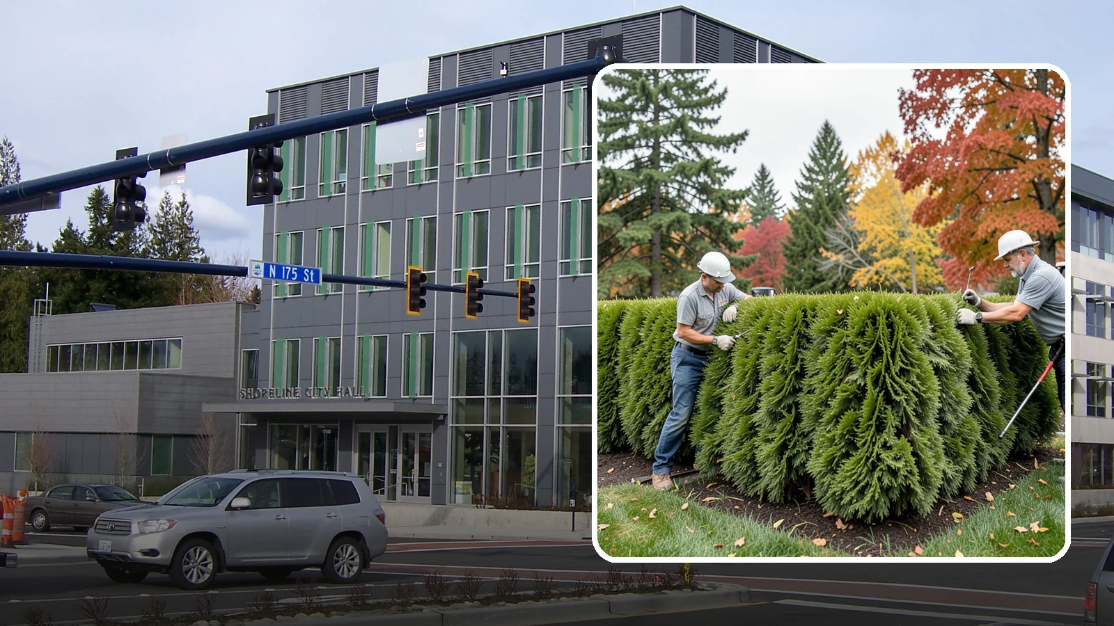 Leyland Cypress Trimming in Shoreline, King County, WA - Expert Leyland cypress trimming that controls this fast-growing giant before it outgrows your yard and develops bare...