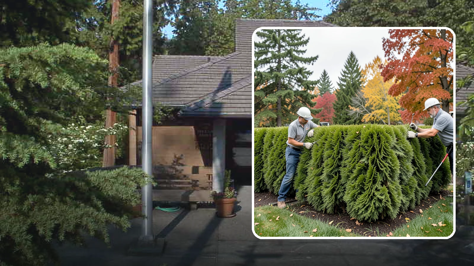 Leyland Cypress Trimming in Yarrow Point, King County, WA - Expert Leyland cypress trimming that controls this fast-growing giant before it outgrows your yard and develops bare...
