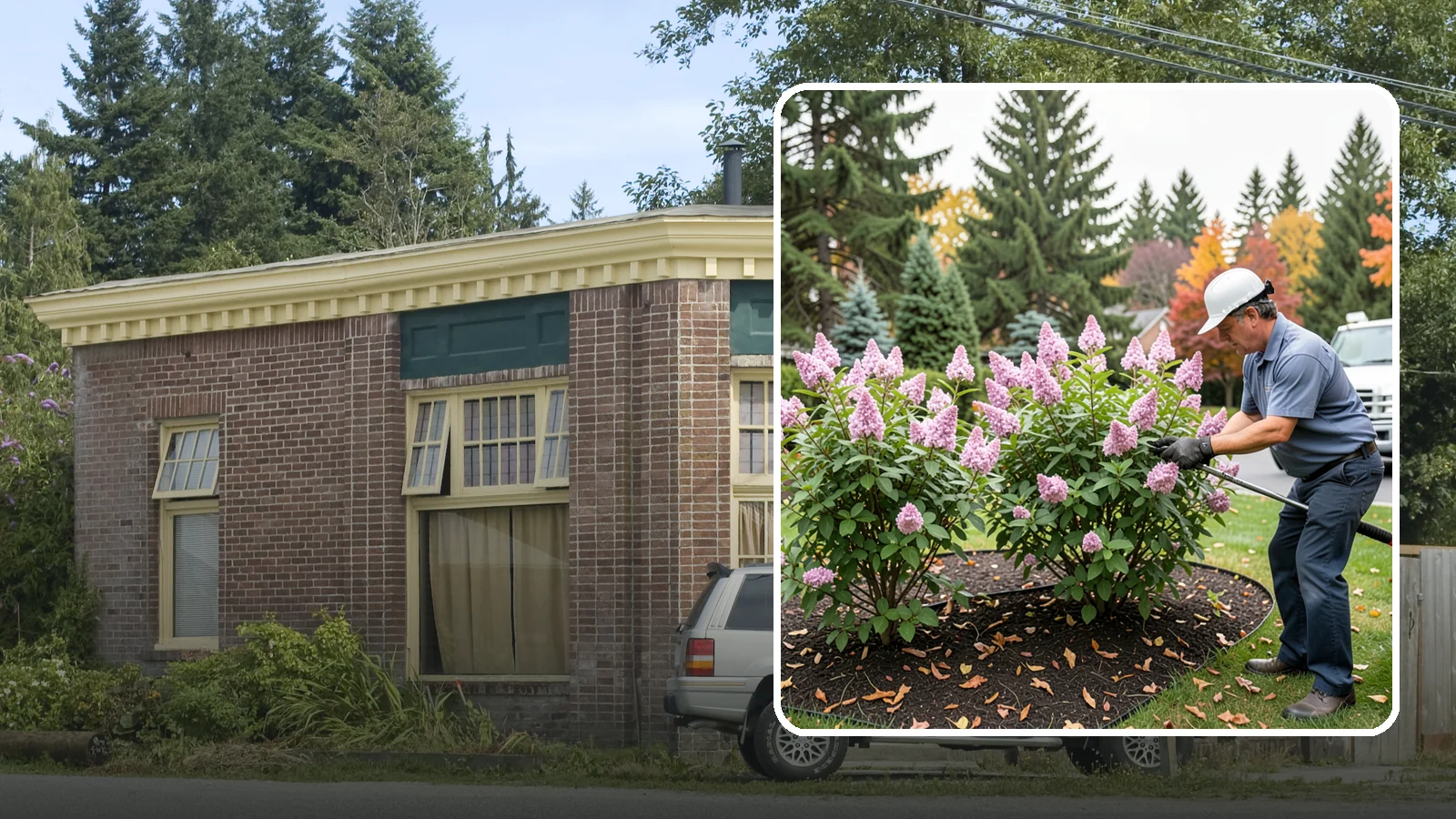 Lilac Pruning in Hamilton, Skagit County, WA - Post-bloom pruning of lilacs to renew old canes, remove suckers, and protect next year's fragrant flower buds.