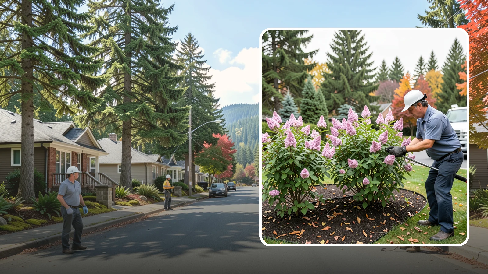 Lilac Pruning in Hunts Point, King County, WA - Post-bloom pruning of lilacs to renew old canes, remove suckers, and protect next year's fragrant flower buds.