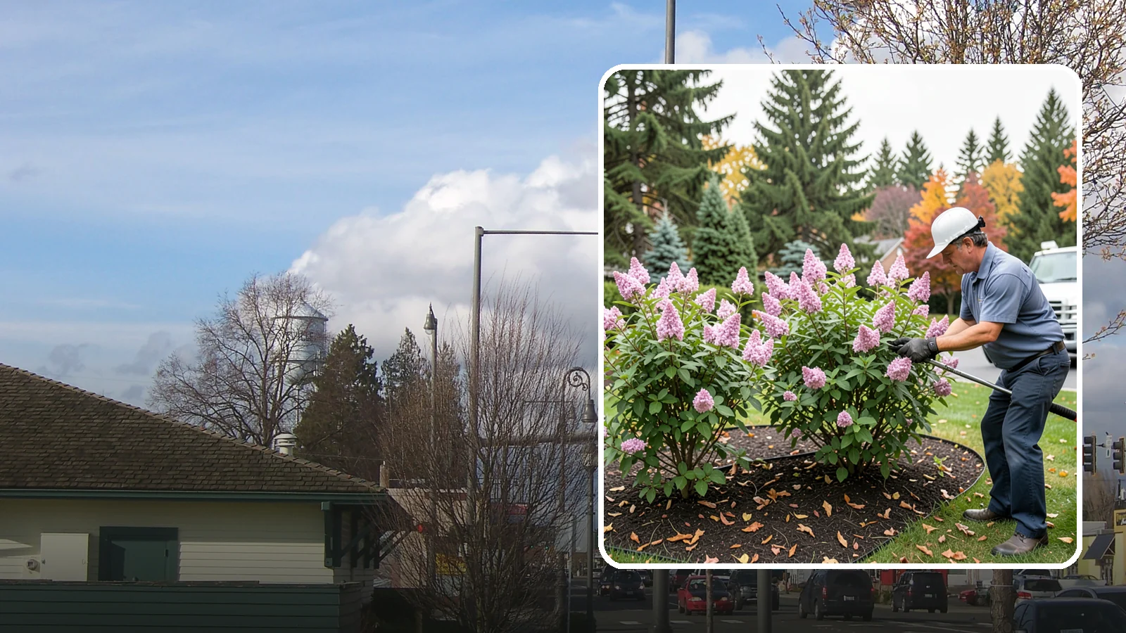 Lilac Pruning in Marysville, Snohomish County, WA - Post-bloom pruning of lilacs to renew old canes, remove suckers, and protect next year's fragrant flower buds.