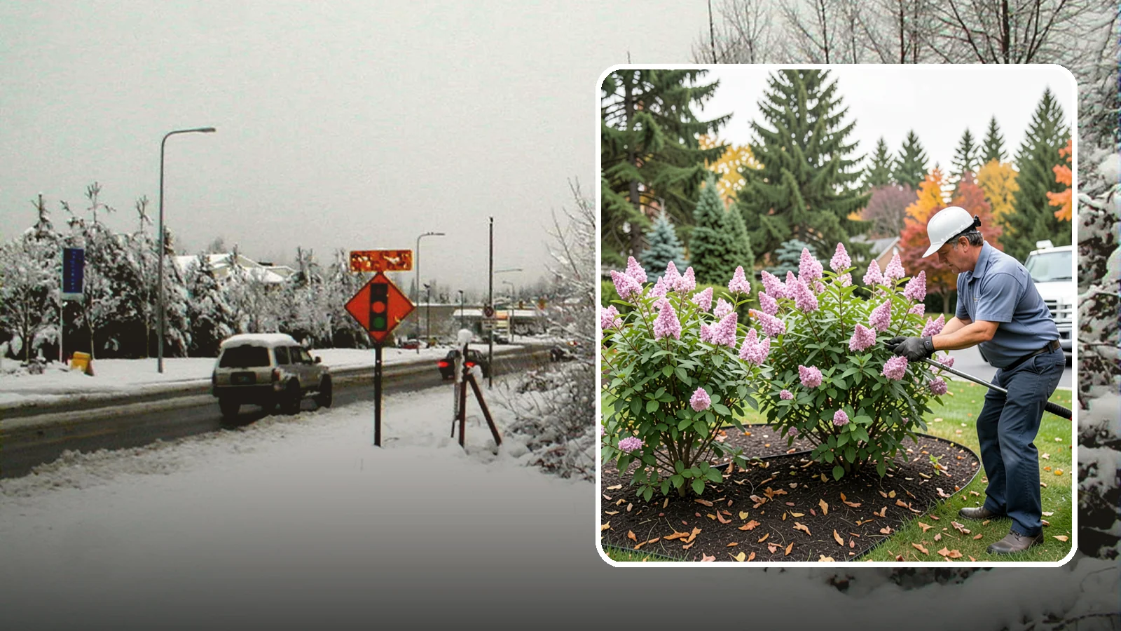 Lilac Pruning in Newcastle, King County, WA - Post-bloom pruning of lilacs to renew old canes, remove suckers, and protect next year's fragrant flower buds.