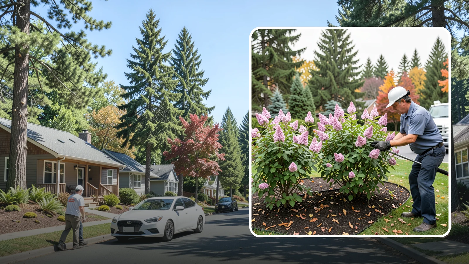 Lilac Pruning in Orting, Pierce County, WA - Post-bloom pruning of lilacs to renew old canes, remove suckers, and protect next year's fragrant flower buds.
