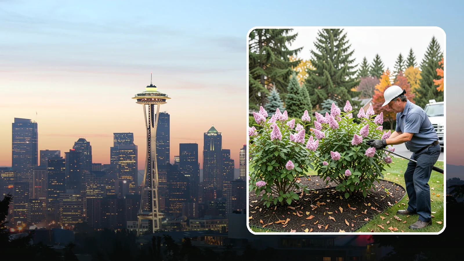 Lilac Pruning in Seattle, King County, WA - Post-bloom pruning of lilacs to renew old canes, remove suckers, and protect next year's fragrant flower buds.