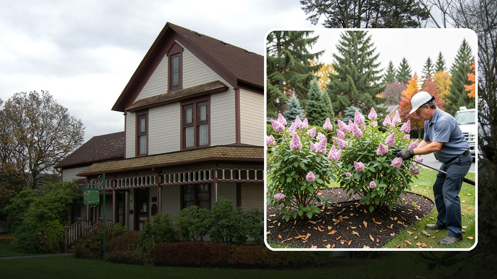 Lilac Pruning in Sumner, Pierce County, WA - Post-bloom pruning of lilacs to renew old canes, remove suckers, and protect next year's fragrant flower buds.