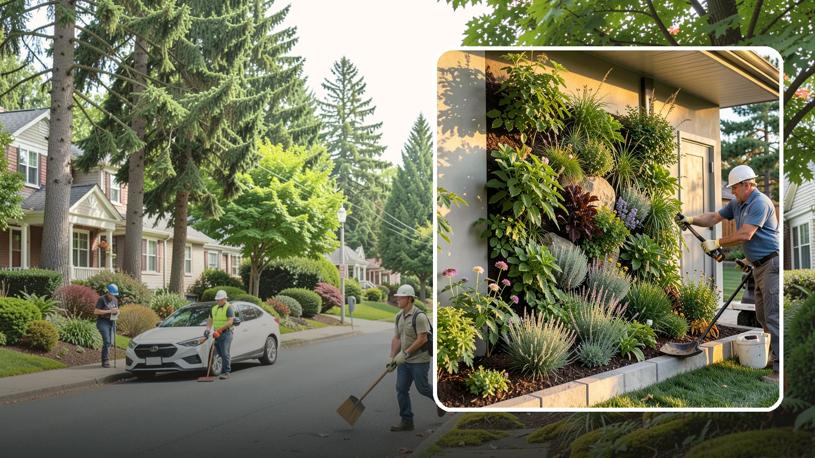 Living Wall Installation in Beaux Arts Village, King County, WA - Vertical gardens and green walls that bring lush plantings to walls and fences, indoors or out.