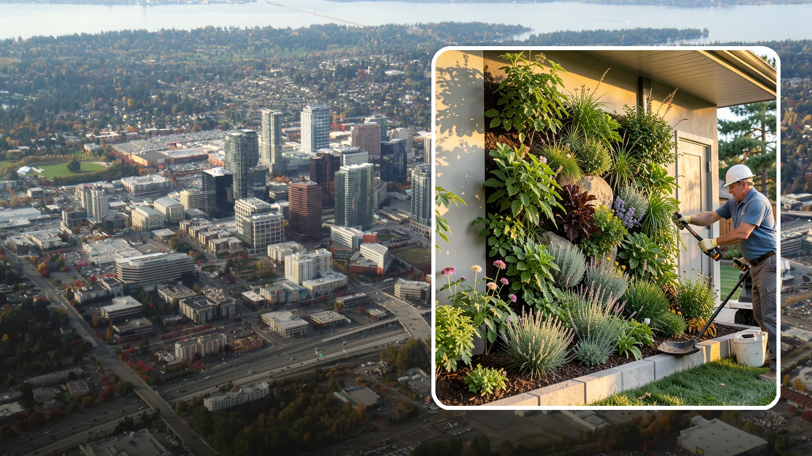 Living Wall Installation in Bellevue, King County, WA - Vertical gardens and green walls that bring lush plantings to walls and fences, indoors or out.
