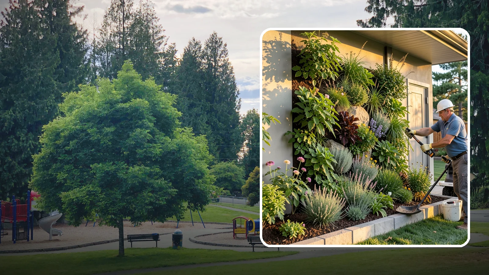 Living Wall Installation in Bonney Lake, Pierce County, WA - Vertical gardens and green walls that bring lush plantings to walls and fences, indoors or out.