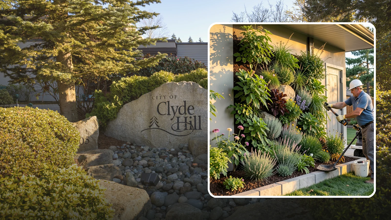 Living Wall Installation in Clyde Hill, King County, WA - Vertical gardens and green walls that bring lush plantings to walls and fences, indoors or out.
