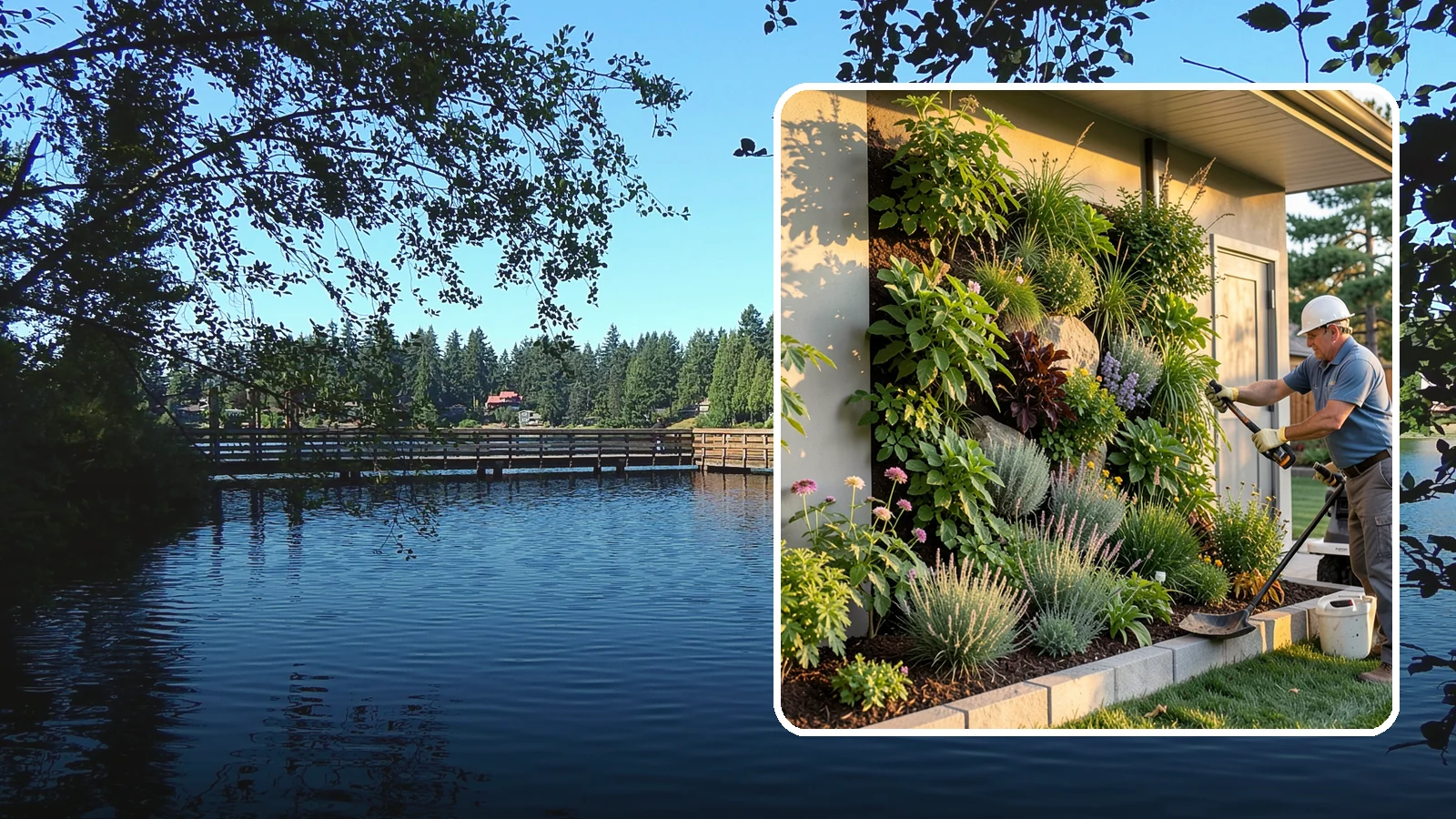 Living Wall Installation in Federal Way, King County, WA - Vertical gardens and green walls that bring lush plantings to walls and fences, indoors or out.