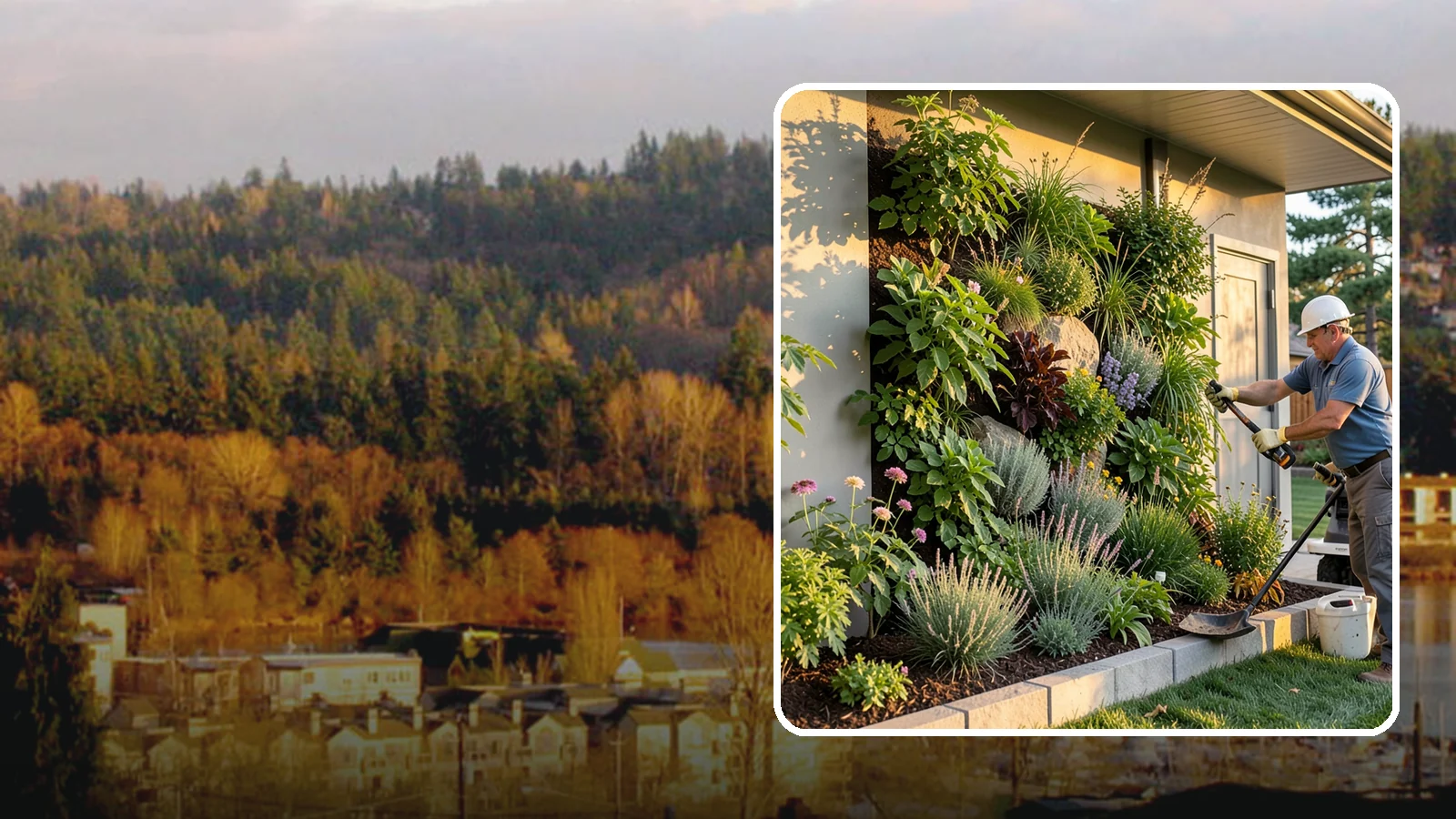 Living Wall Installation in Kenmore, King County, WA - Vertical gardens and green walls that bring lush plantings to walls and fences, indoors or out.