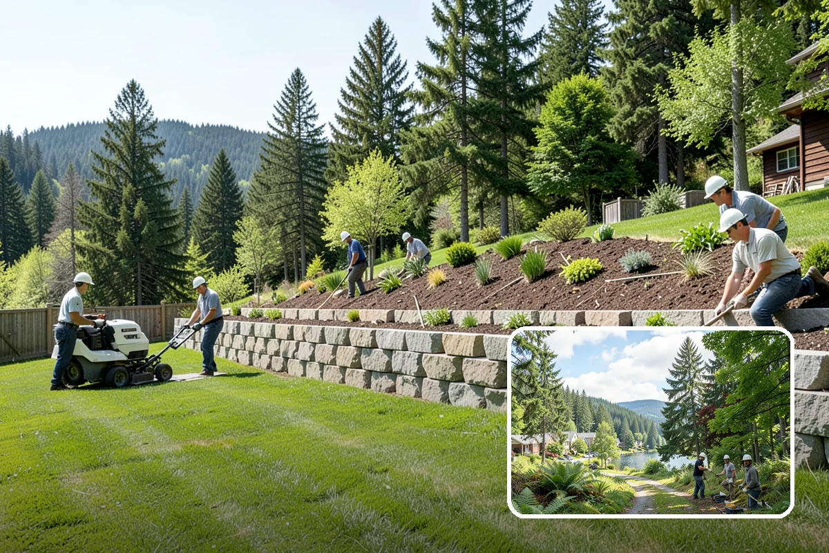 Living Wall Installation in Lake Forest Park, King County, WA - Greenery where there is no ground