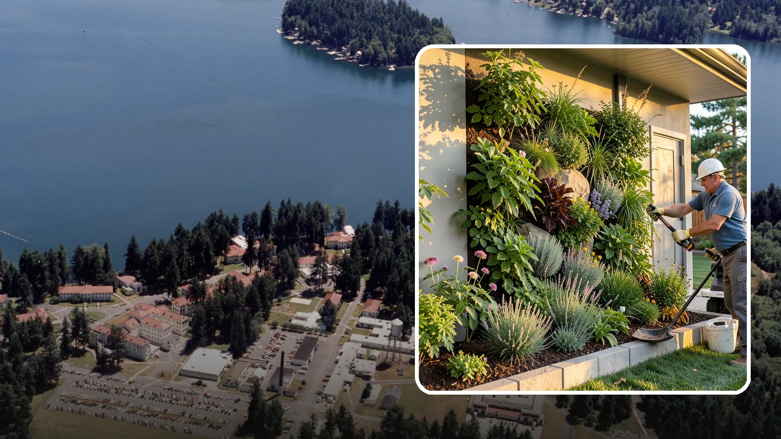 Living Wall Installation in Lakewood, Pierce County, WA - Vertical gardens and green walls that bring lush plantings to walls and fences, indoors or out.