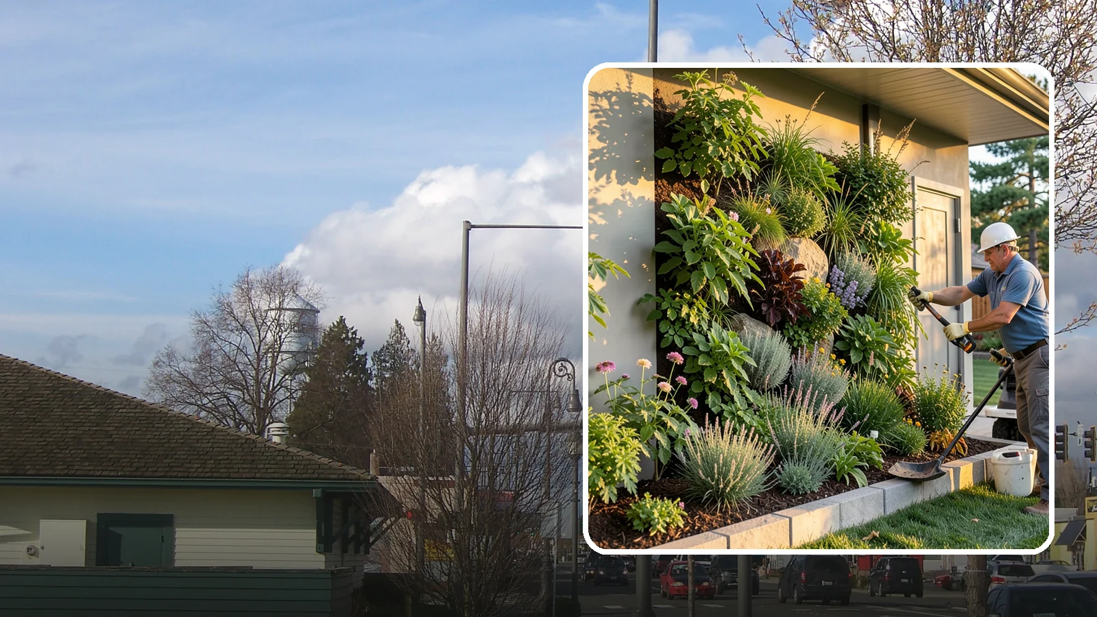 Living Wall Installation in Marysville, Snohomish County, WA - Vertical gardens and green walls that bring lush plantings to walls and fences, indoors or out.