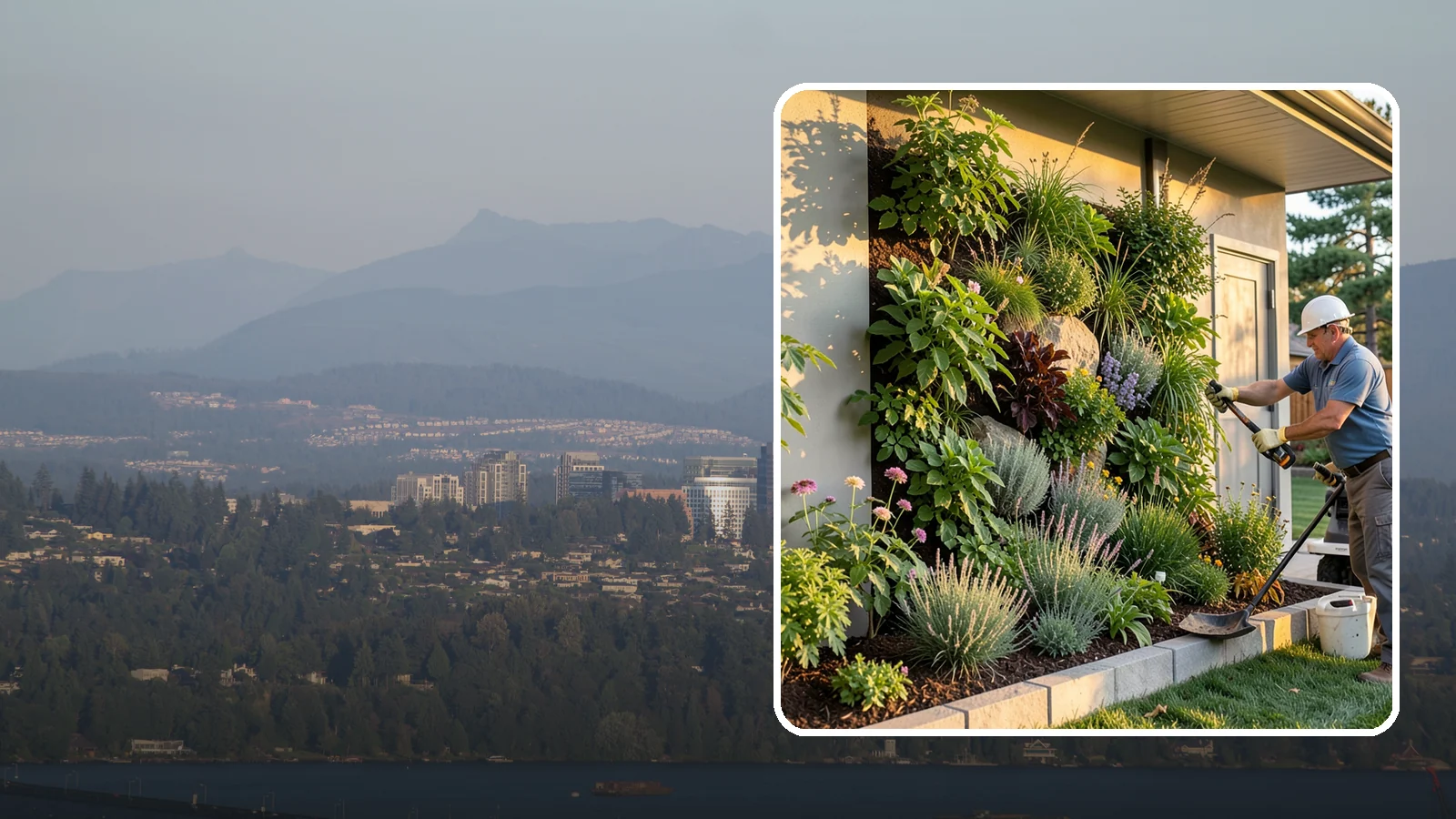 Living Wall Installation in Medina, King County, WA - Vertical gardens and green walls that bring lush plantings to walls and fences, indoors or out.