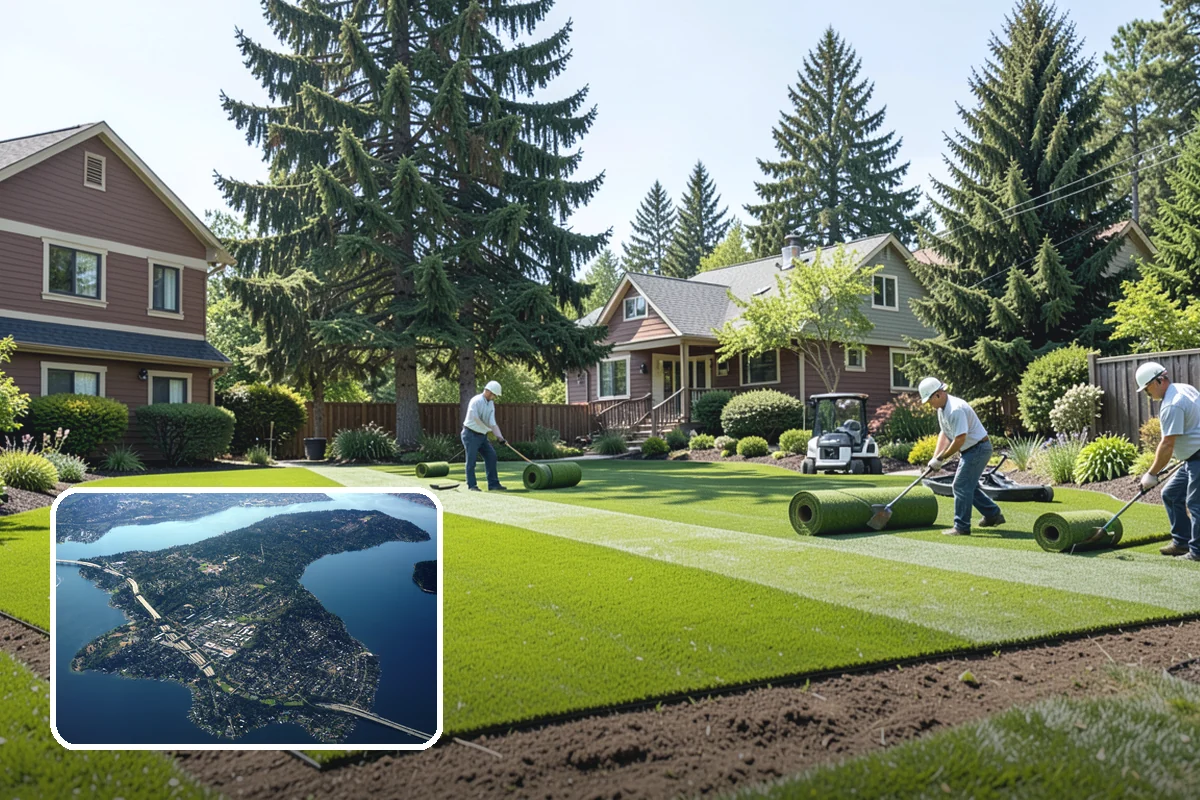 Living Wall Installation in Mercer Island, King County, WA - Greenery where there is no ground