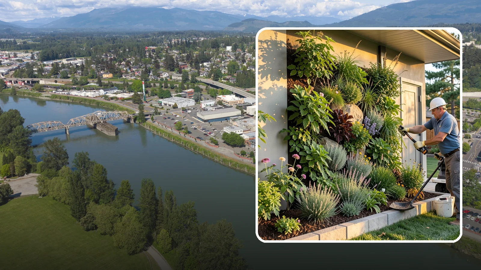 Living Wall Installation in Mount Vernon, Skagit County, WA - Vertical gardens and green walls that bring lush plantings to walls and fences, indoors or out.