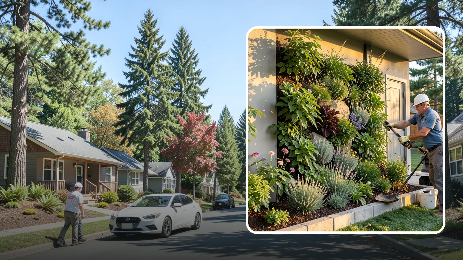 Living Wall Installation in Orting, Pierce County, WA - Vertical gardens and green walls that bring lush plantings to walls and fences, indoors or out.