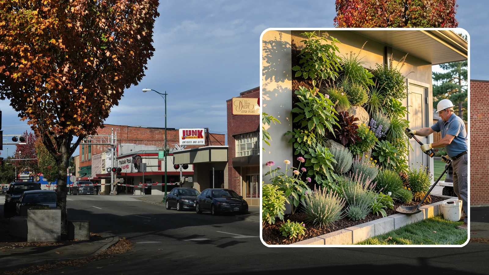 Living Wall Installation in Puyallup, Pierce County, WA - Vertical gardens and green walls that bring lush plantings to walls and fences, indoors or out.