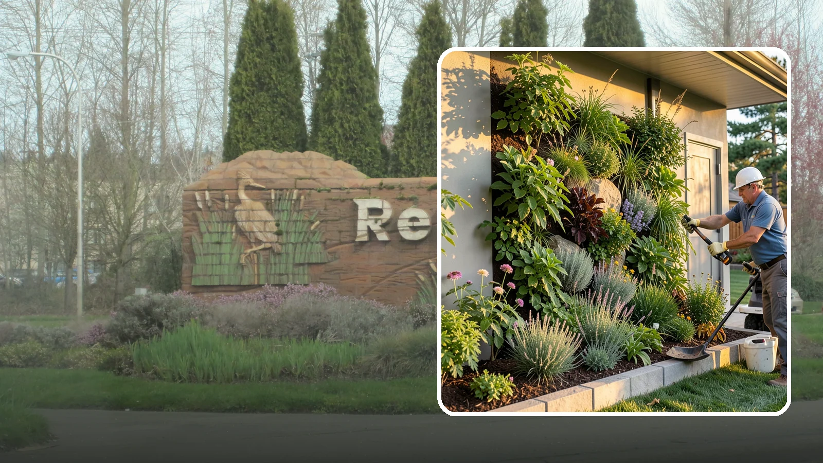 Living Wall Installation in Renton, King County, WA - Vertical gardens and green walls that bring lush plantings to walls and fences, indoors or out.