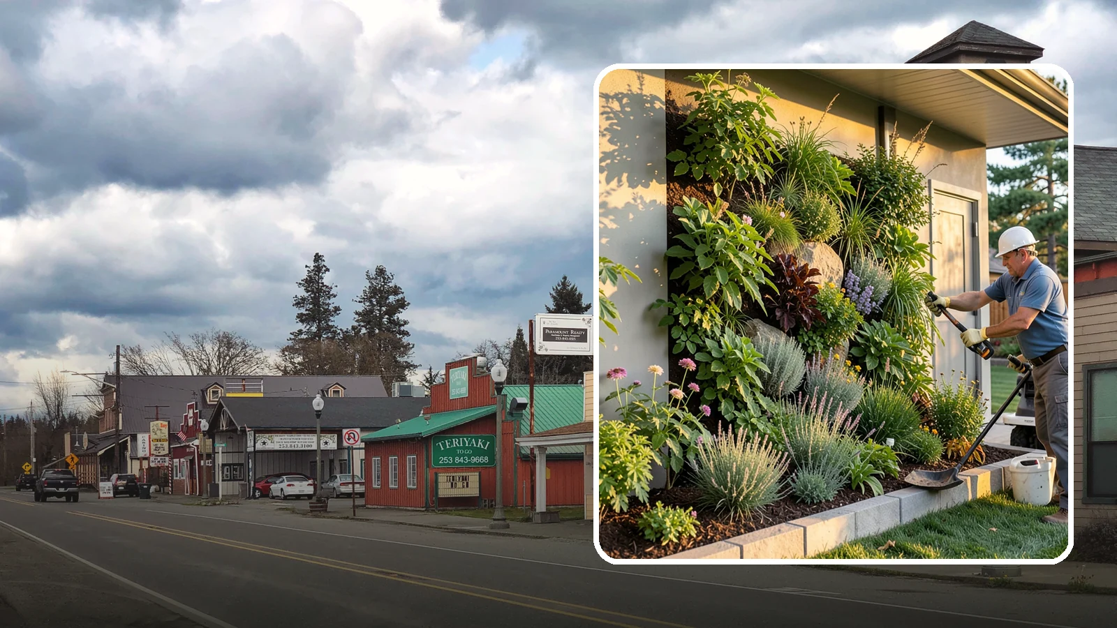 Living Wall Installation in Roy, Pierce County, WA - Vertical gardens and green walls that bring lush plantings to walls and fences, indoors or out.