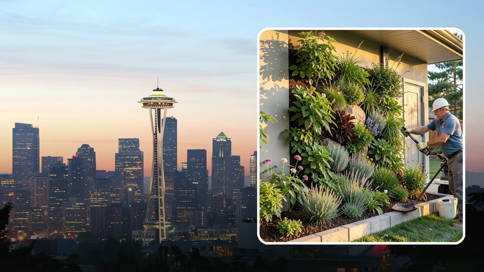 Living Wall Installation in Seattle, King County, WA - Vertical gardens and green walls that bring lush plantings to walls and fences, indoors or out.