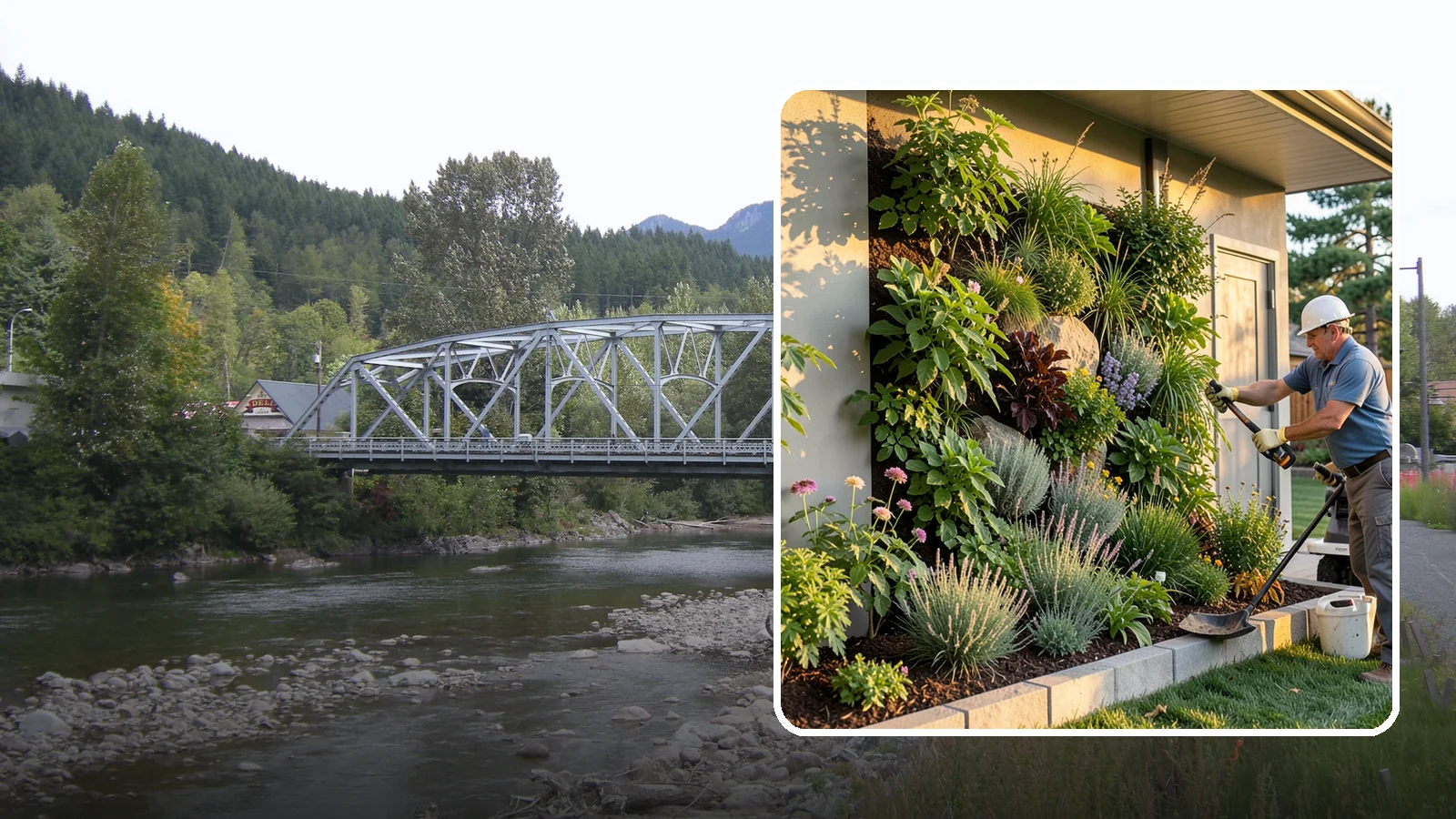 Living Wall Installation in Skykomish, King County, WA - Vertical gardens and green walls that bring lush plantings to walls and fences, indoors or out.