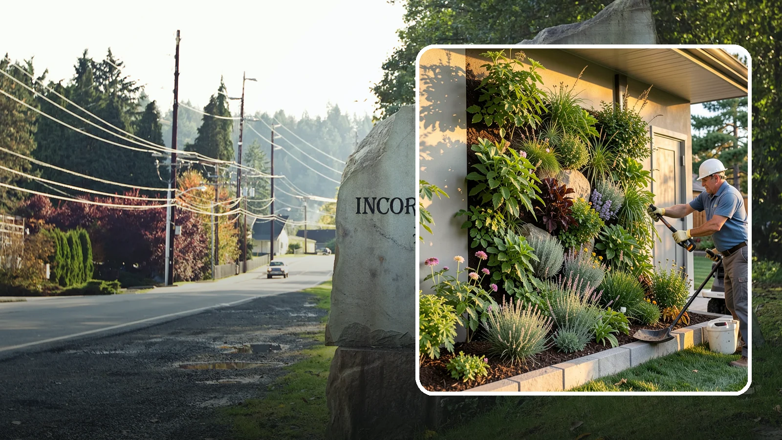Living Wall Installation in Wilkeson, Pierce County, WA - Vertical gardens and green walls that bring lush plantings to walls and fences, indoors or out.