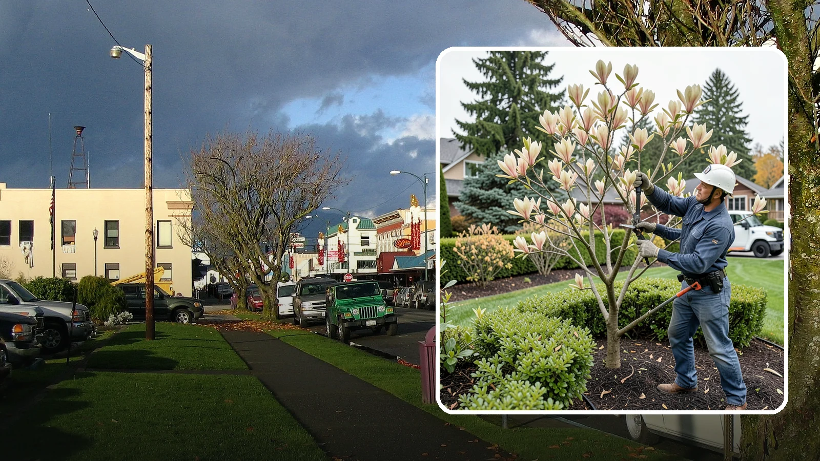 Magnolia Pruning in Arlington, Snohomish County, WA - Minimal, careful pruning for magnolias, which resent heavy cuts and slow to heal.