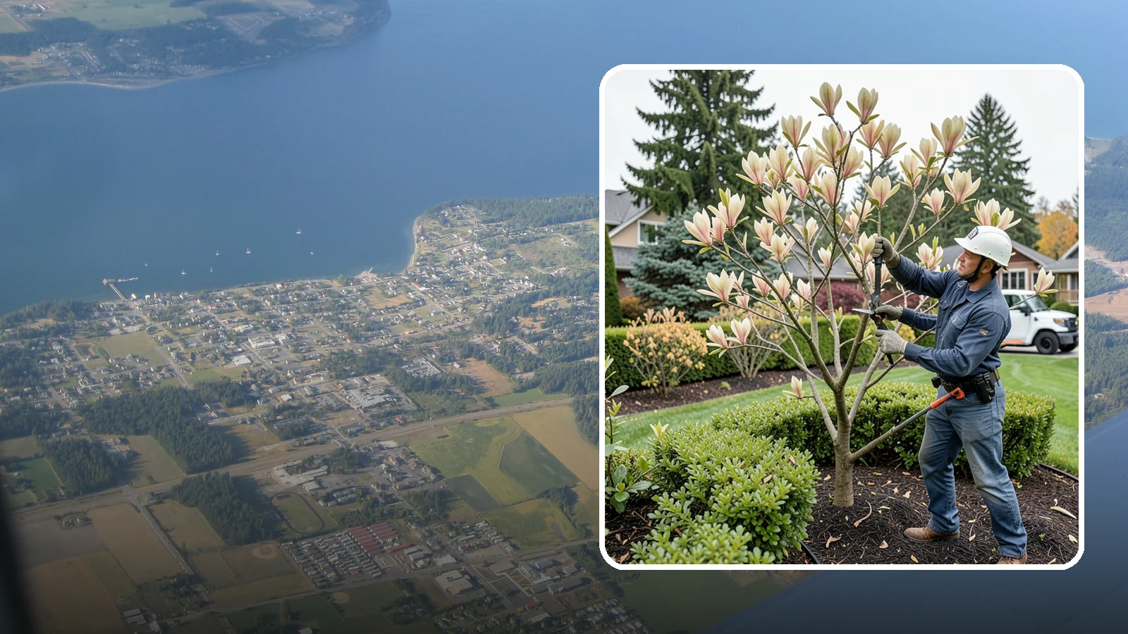 Magnolia Pruning in Coupeville, Island County, WA - Minimal, careful pruning for magnolias, which resent heavy cuts and slow to heal.