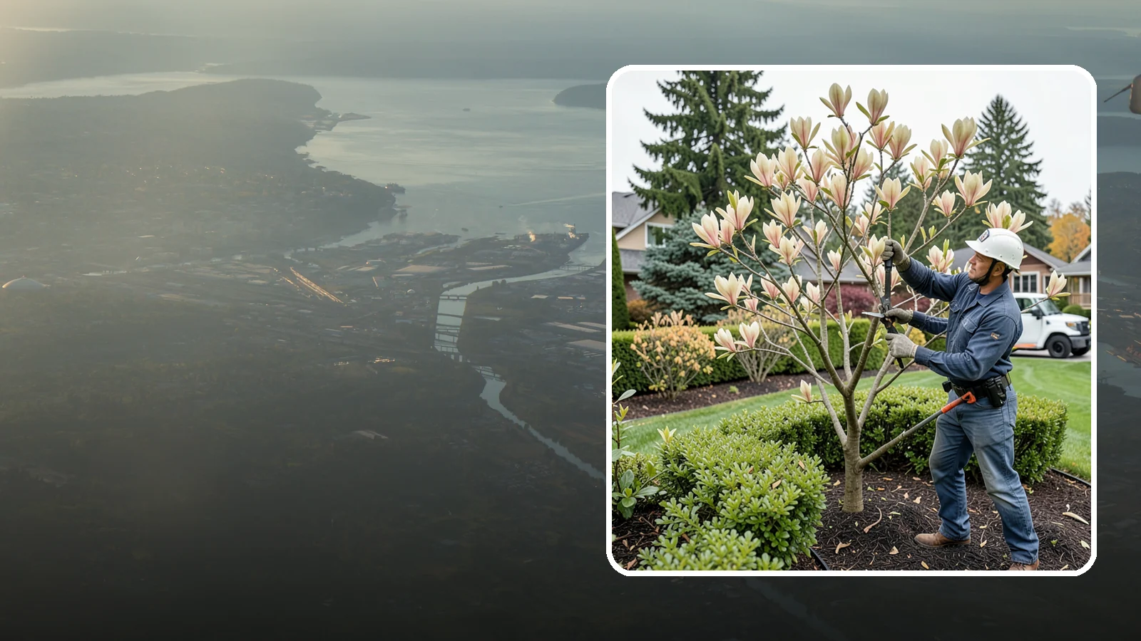 Magnolia Pruning in Fife, Pierce County, WA - Minimal, careful pruning for magnolias, which resent heavy cuts and slow to heal.